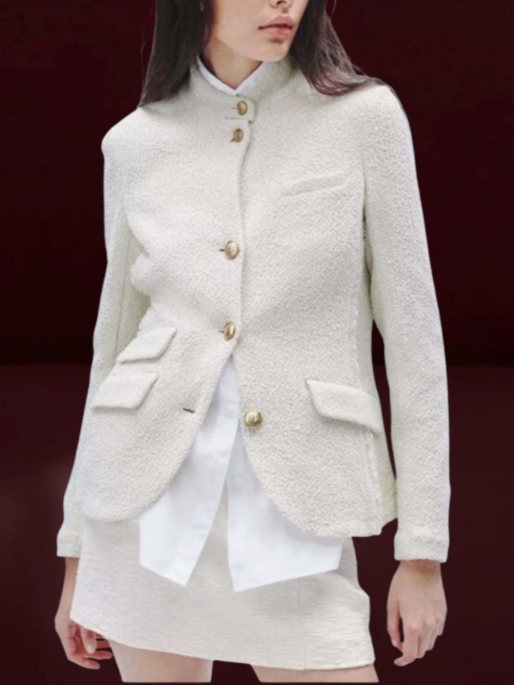 RAG & BONE Ecru Slade Blazer Size 12